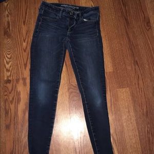 Dark mid rise American eagle jeans size 4 regular